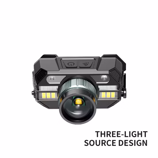 Warsun Wholesale 1000 Lumen Rechargeable Head Torch Light Emergency Inspection Running Wave Induction Headlamp