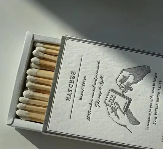 Custom Logo Boxed Safety Matches for Hotel Long Sticks Matches Safety Box Candle Matches